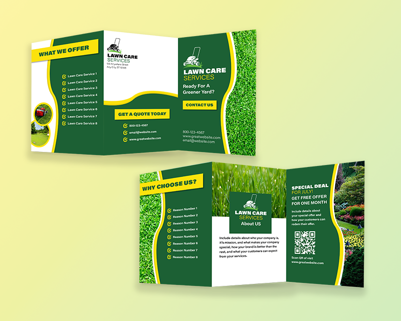 11x25.5 Trifold Mailer Design Template