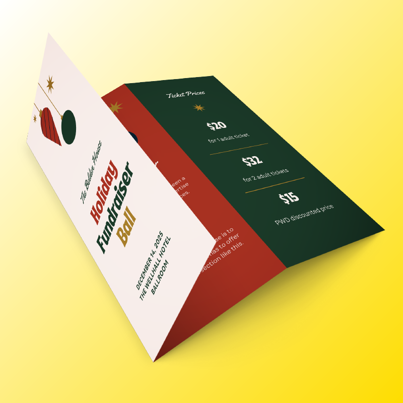 Holiday Event Brochure